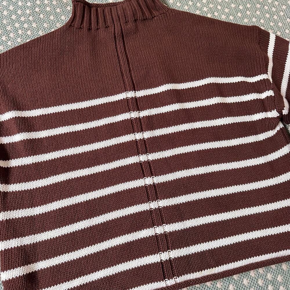 NWT Jcrew RollnecK Sweater in Stripe - Picture 8 of 9
